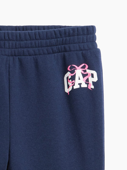Lacivert Grafik Baskılı Bootcut Eşofman Altı