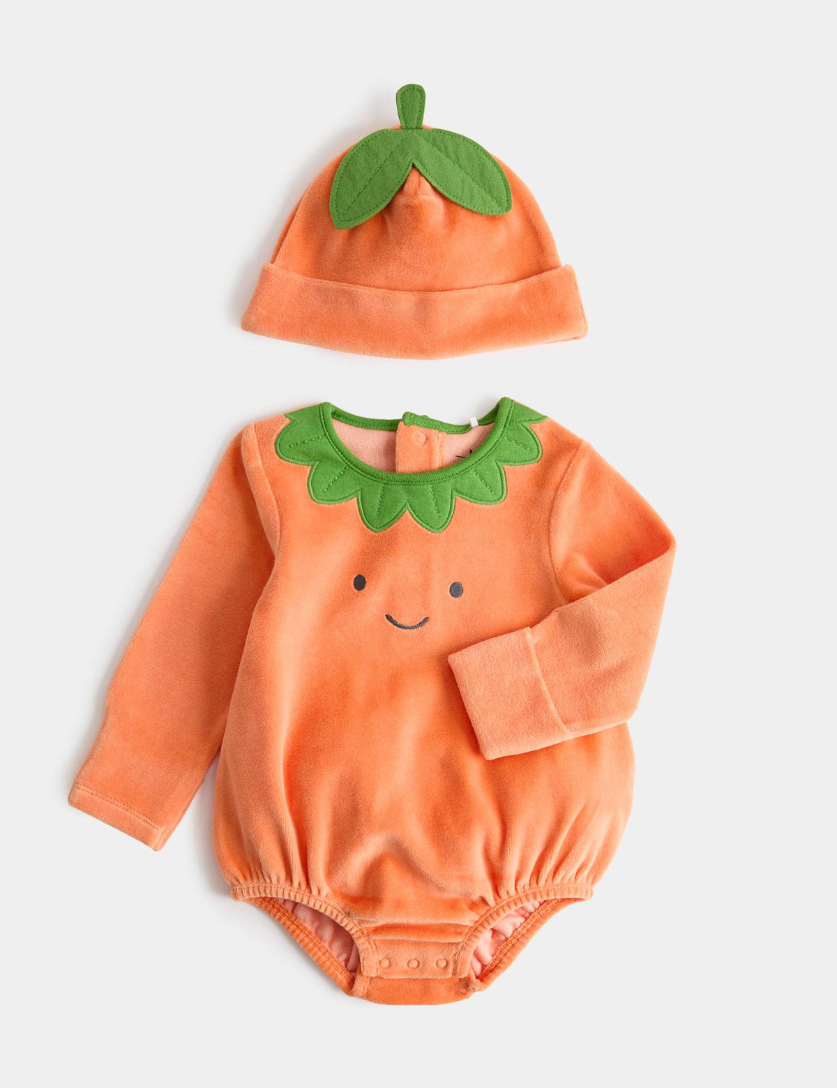 Halloween Şapkalı Balkabağı Kostümlü Bebek Body Seti