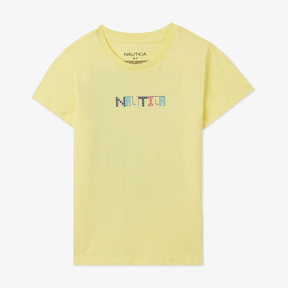 Nautica Erkek Çocuk Sarı Regular Fit Baskılı T-shirt