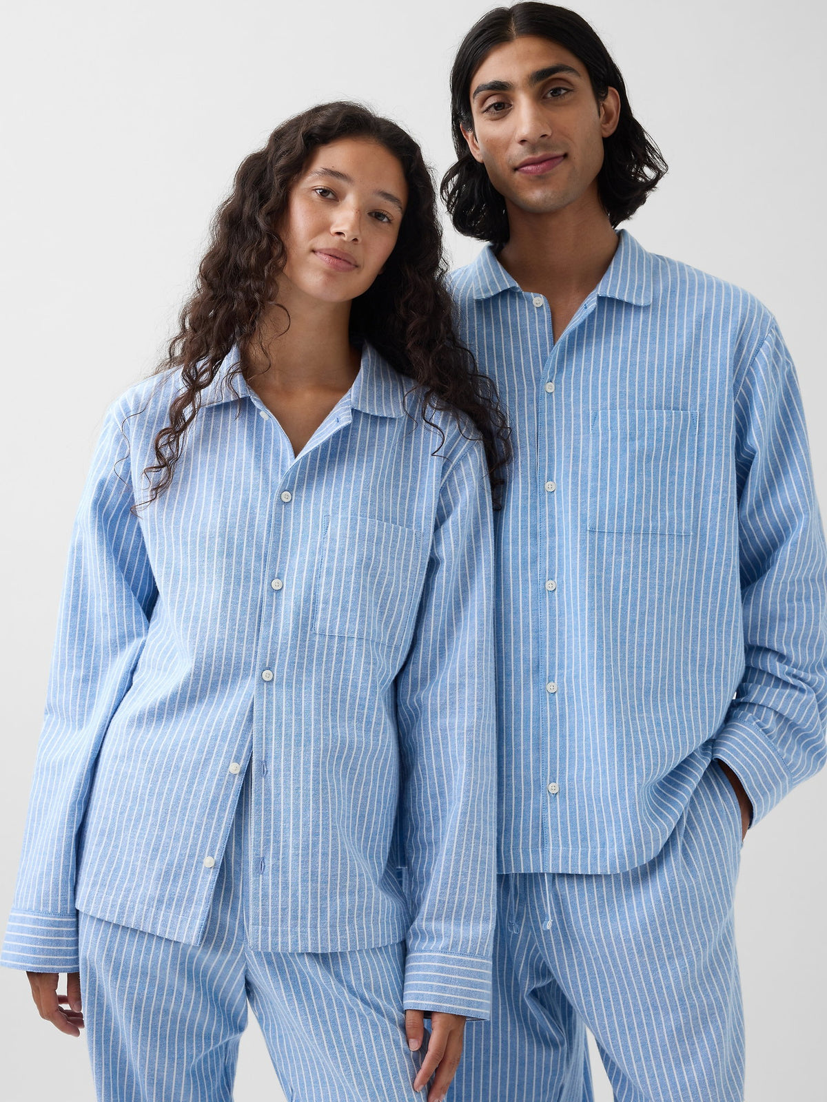Açık Mavi Softest Flannel Gömlek Pijama Üstü