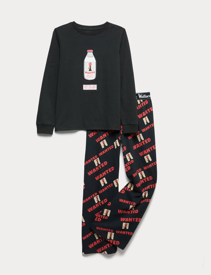 Pamuklu Desenli Pijama Takımı