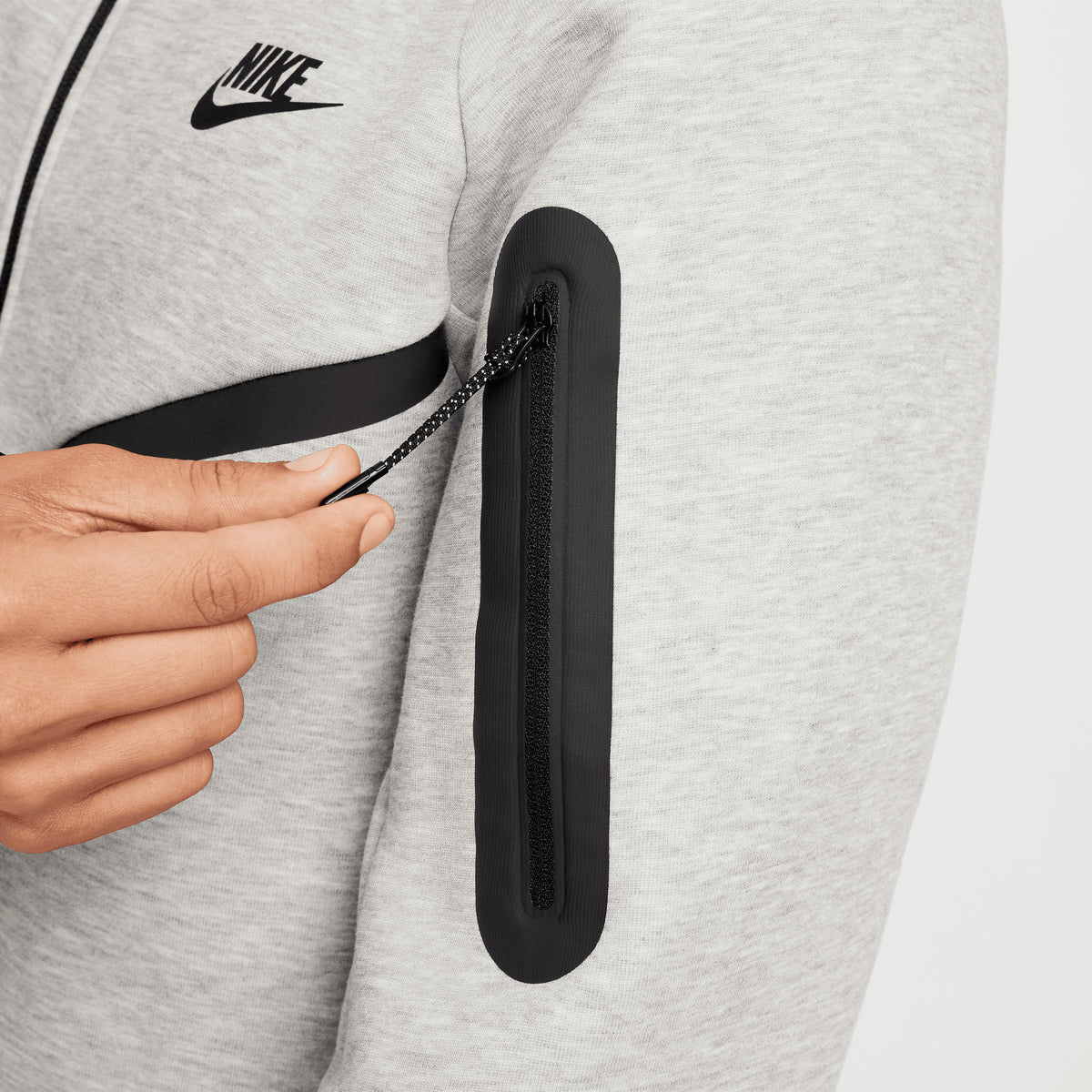 Nike Tech Fleece Full Zip Windrunner Erkek Gri Sweatshirt