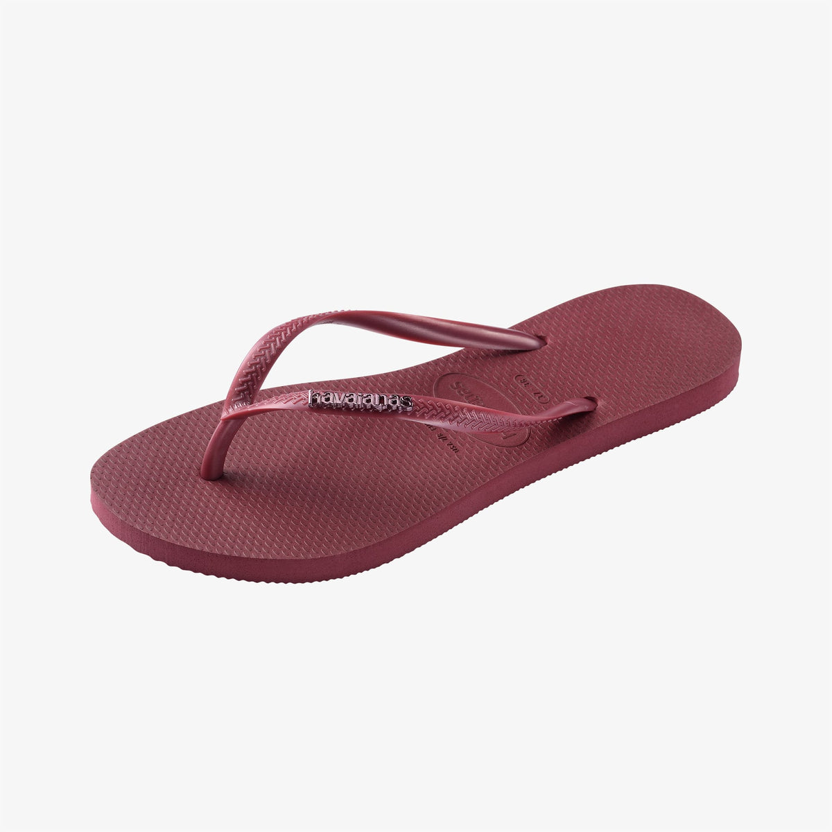 Havaianas Slim Logo Metallic Kadın Bordo Terlik