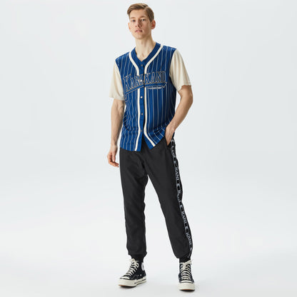 Karl Kani Trekking Block Pinstripe Baseball Erkek Mavi Gömlek