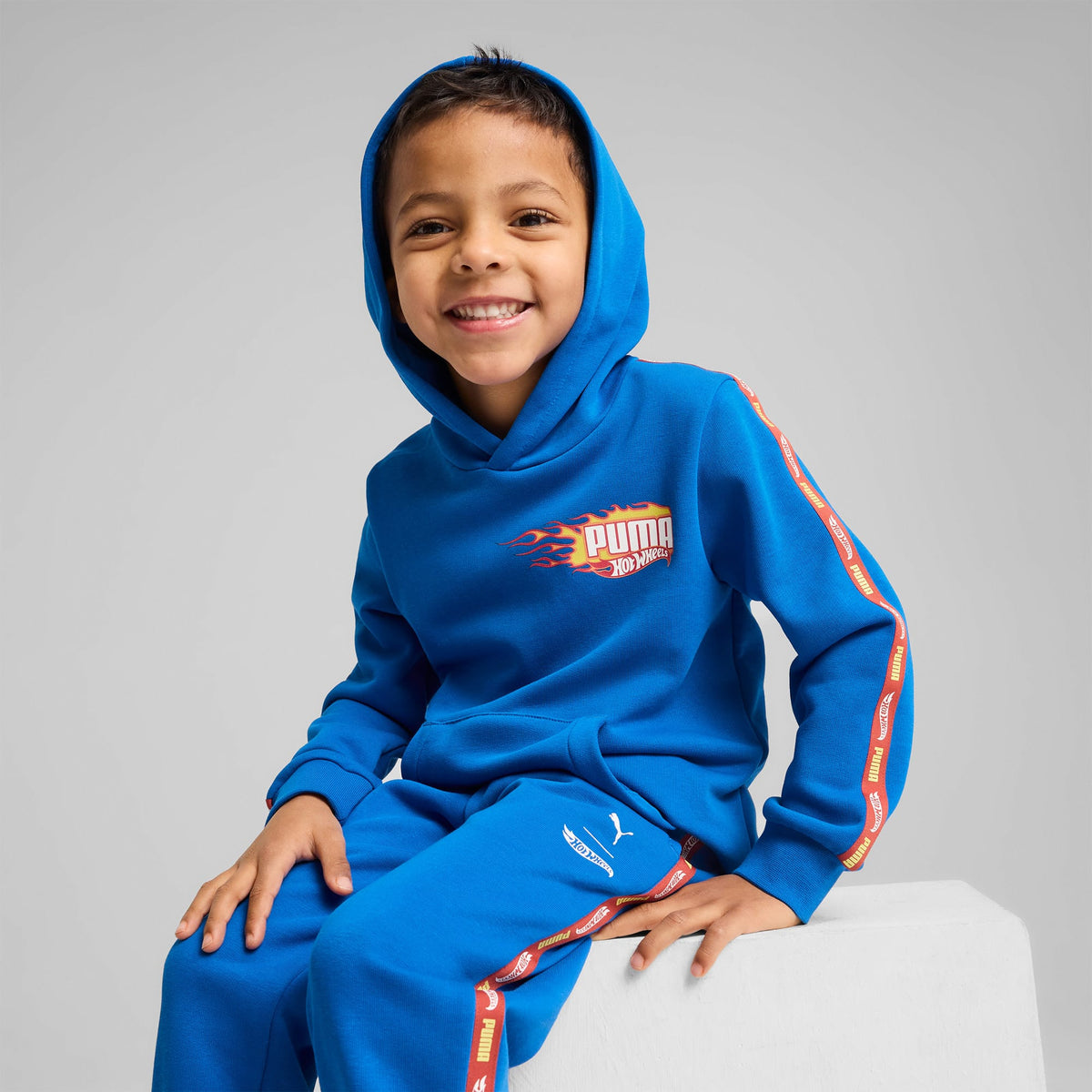 Puma Hot Wheels Graphic Çocuk Gri Sweatshirt