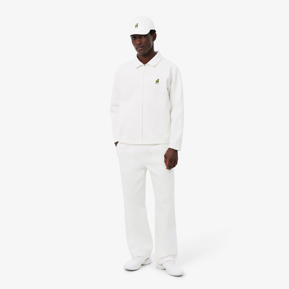 Lacoste X Novak Djokovic The Goat Erkek Beyaz Sweatshirt