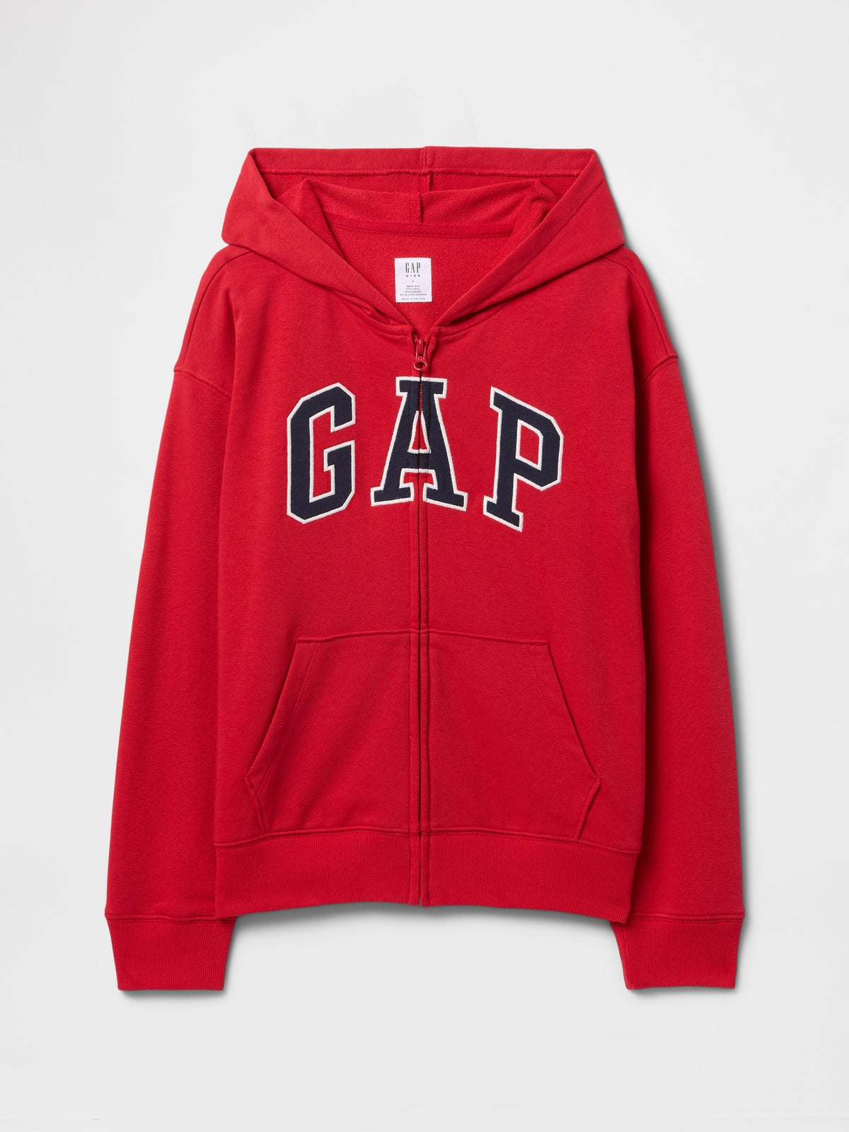 Kırmızı Gap Logo Relaxed Fermuarlı Sweatshirt