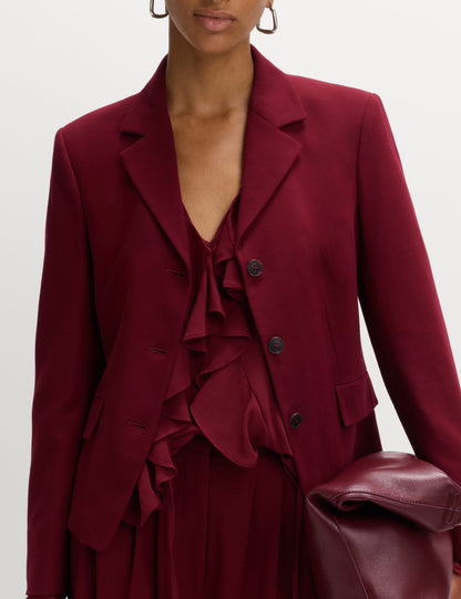 Düz Kesim Kısa Blazer Ceket
