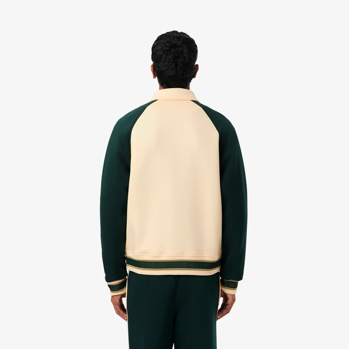 Lacoste Erkek Classic Fit Renk Bloklu Bej Ceket