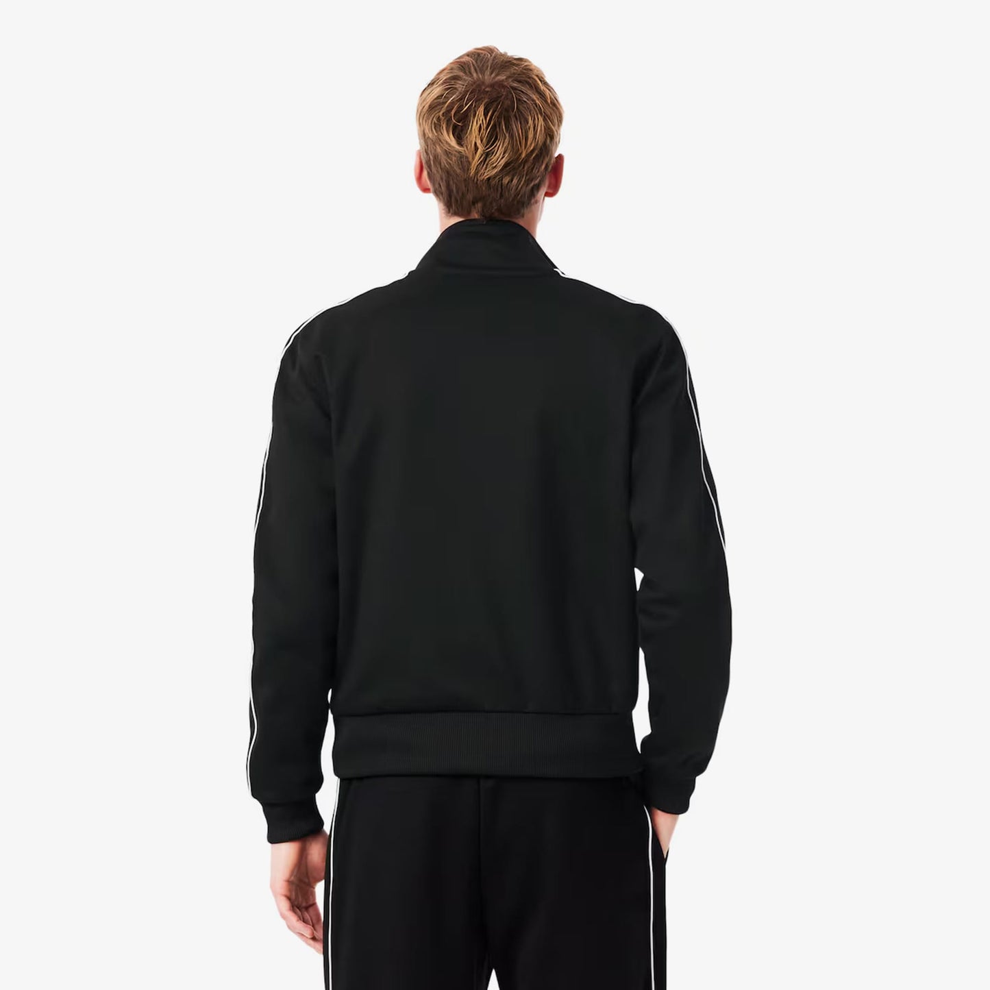 Lacoste Paris Piqué Zip Front Track Erkek Siyah Ceket