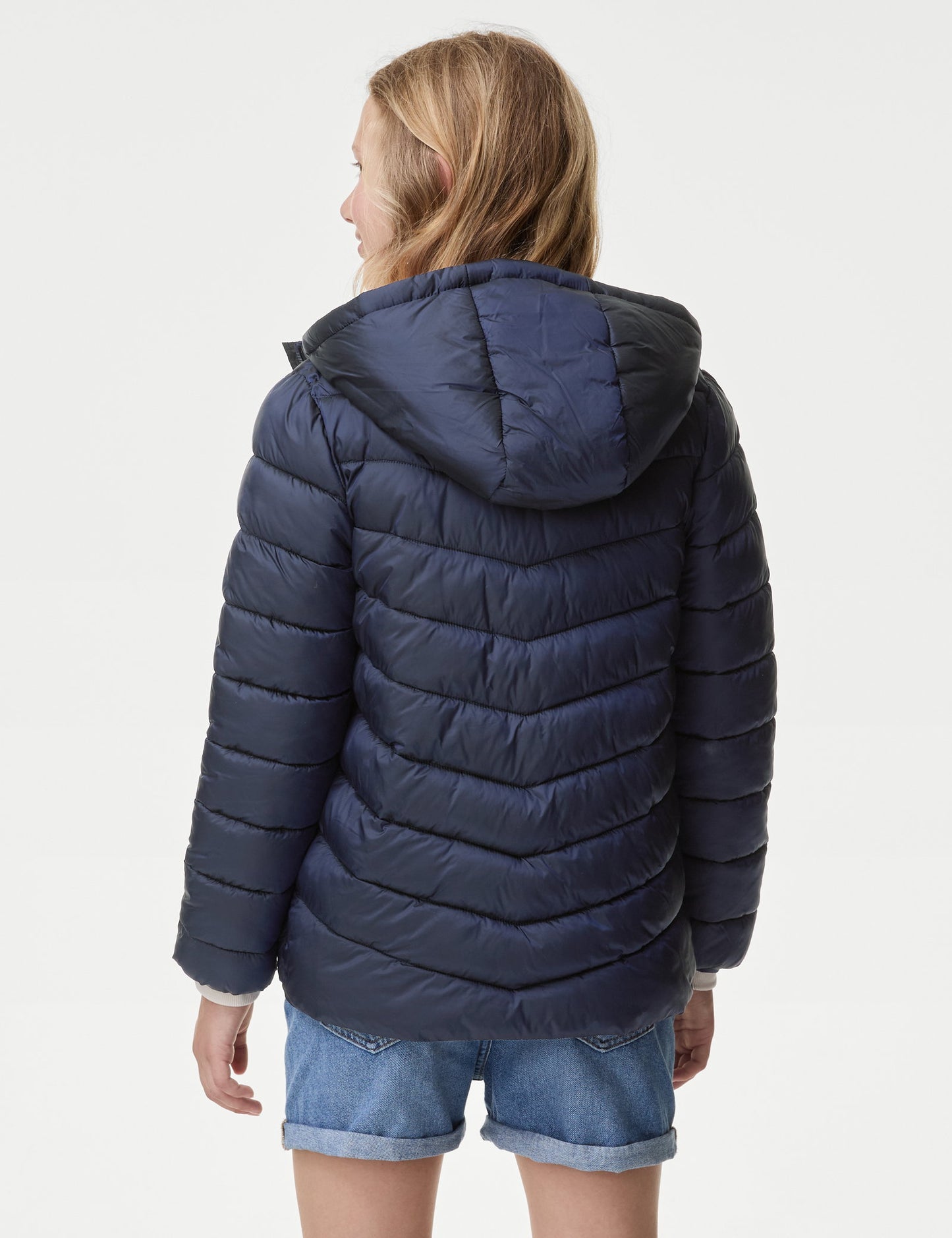 Regular Fit Kapüşonlu Puffer Şişme Mont (6-16 Yaş)