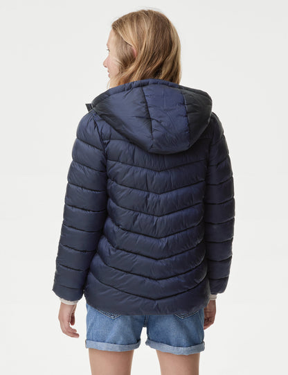 Regular Fit Kapüşonlu Puffer Şişme Mont (6-16 Yaş)