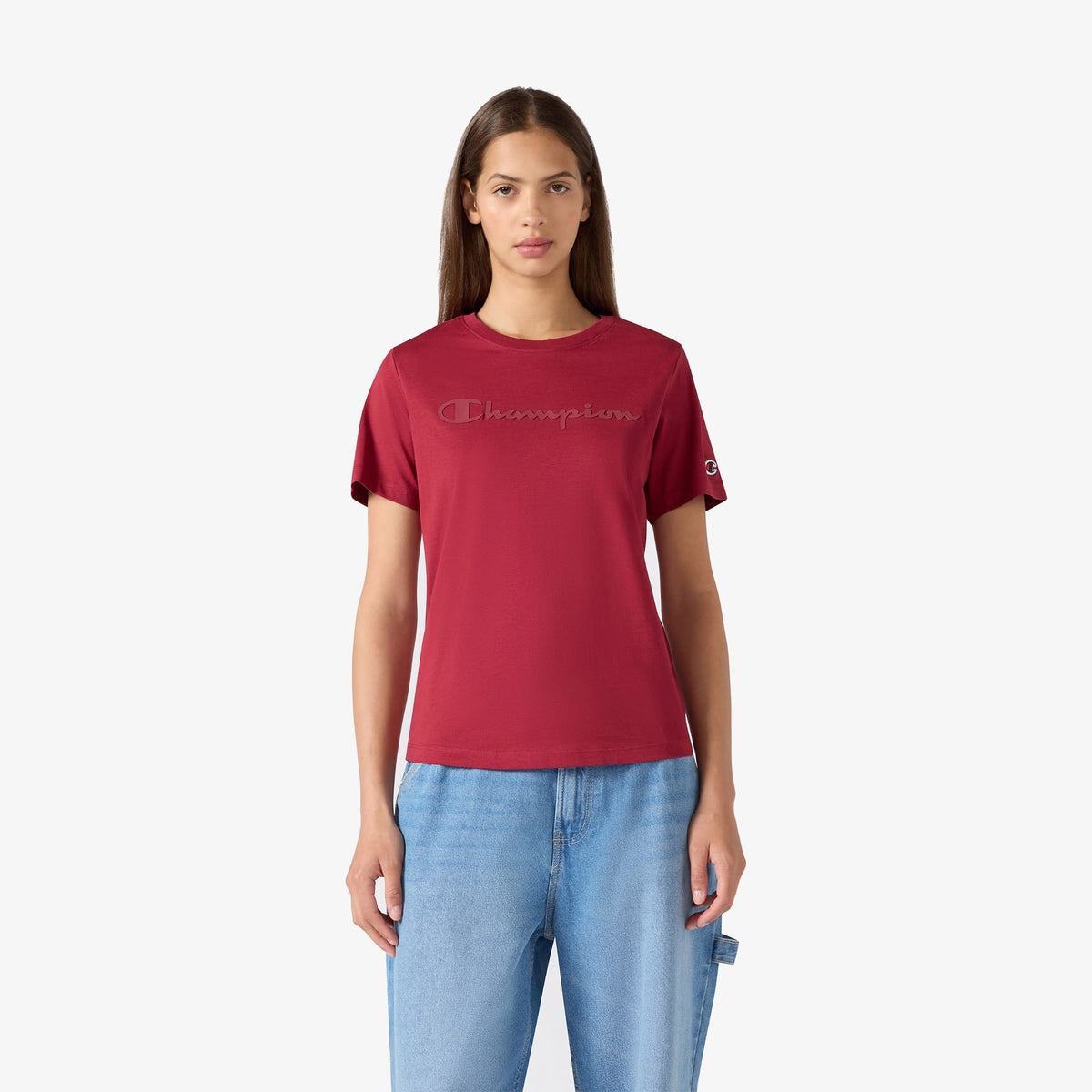 Champion Short Sleeve Kadın Kahverengi T-shirt