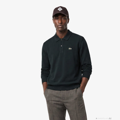 Lacoste Classic Fit Erkek Yeşil Kazak
