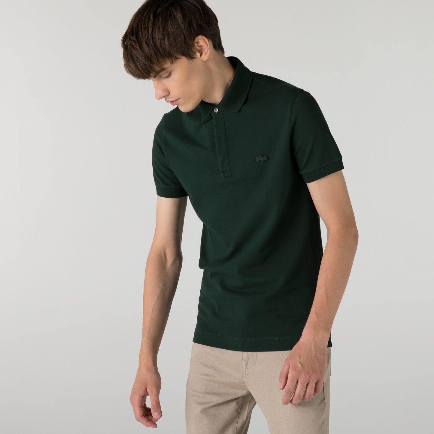 Lacoste Paris erkek Regular Fit Koyu Yeşil Polo