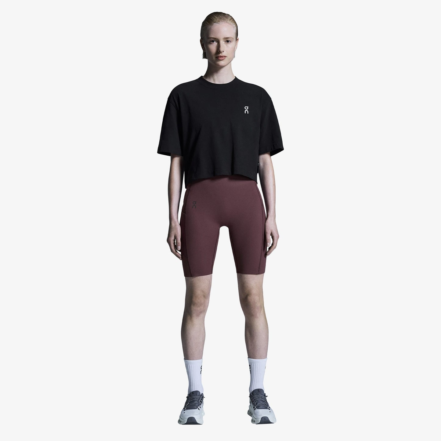On Club Boxy Kadın Siyah T-shirt