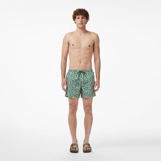 Lacoste Regular Fit Erkek Yeşil Deniz Şortu