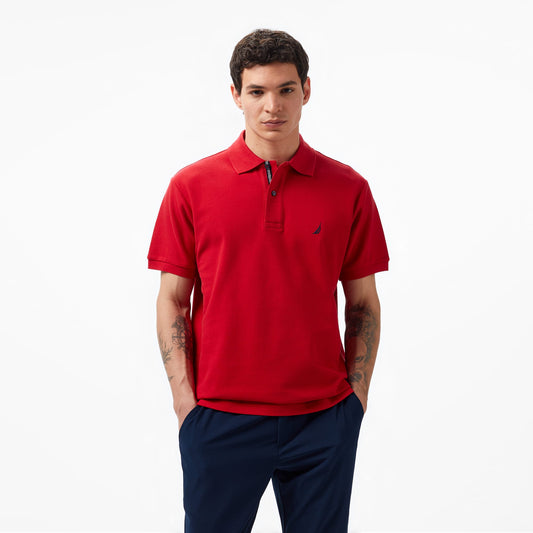 Nautica Erkek Kırmızı Classic Fit Kısa Kollu Polo Yaka T-shirt