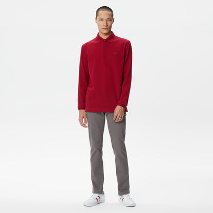 Lacoste Paris Erkek Regular Fit Uzun Kollu Bordo Polo