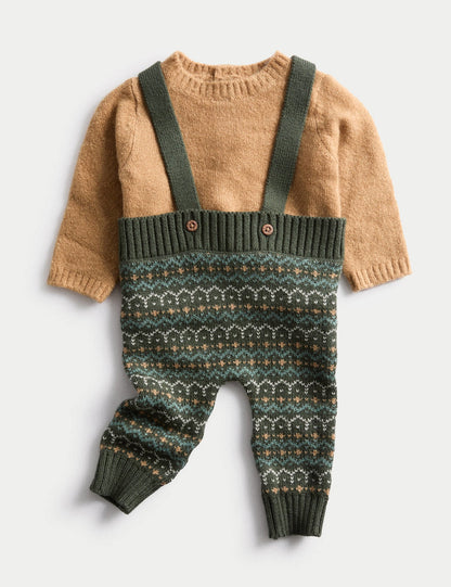 Fair Isle Desenli Takım (0-12 Ay)