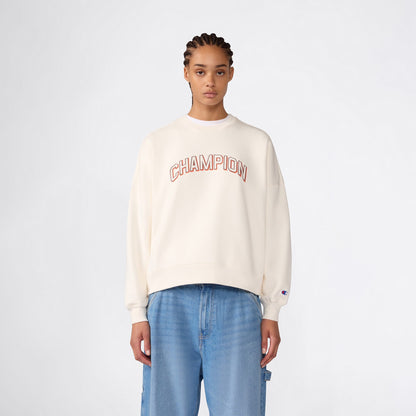 Champion Crewneck Kadın Krem Sweatshirt