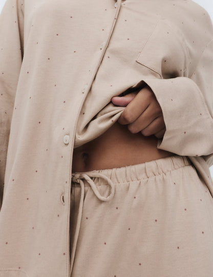Pamuklu Modal Karışımlı Pijama Takımı