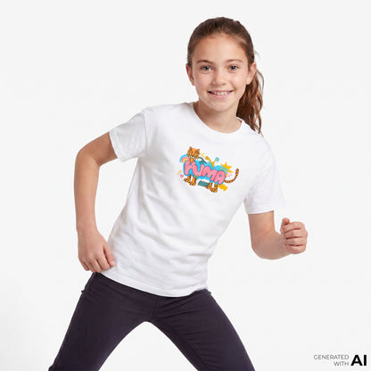 Puma Graphic Leopard Çocuk Beyaz T-shirt