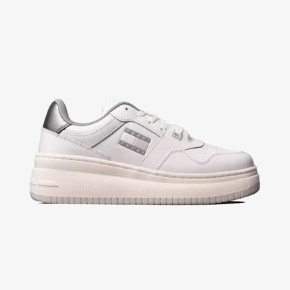 Tommy Jeans Retro Basket Flatform Kadın Beyaz Sneaker