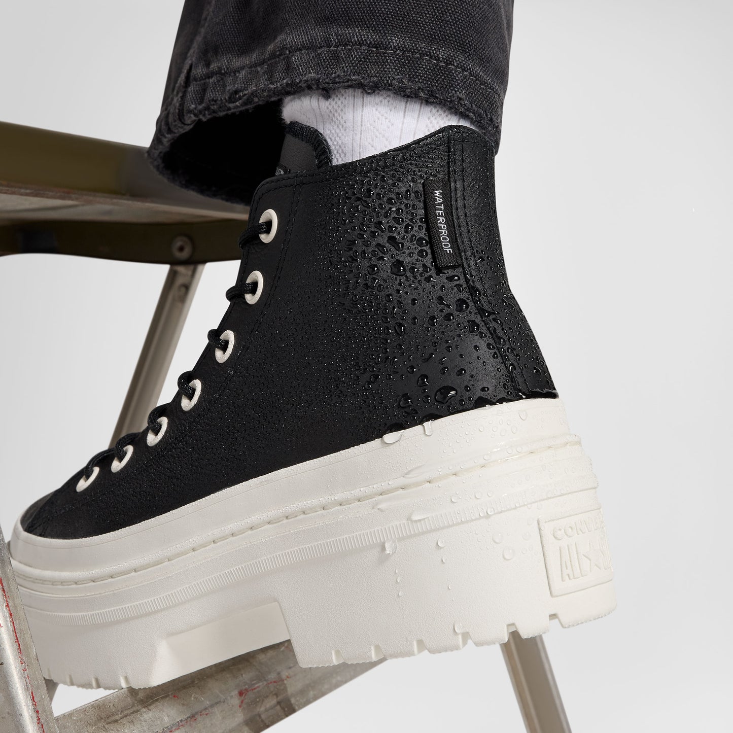 Converse Chuck Taylor All Star Lugged Heel Unisex Siyah Deri Platform Bot