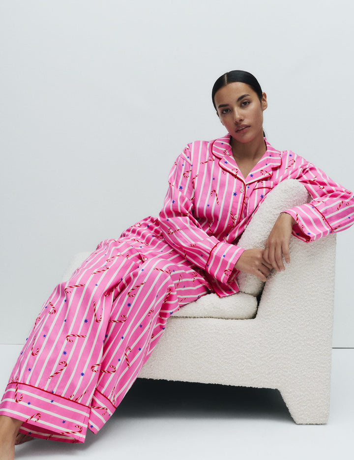 Pamuklu Saten Pijama Takımı