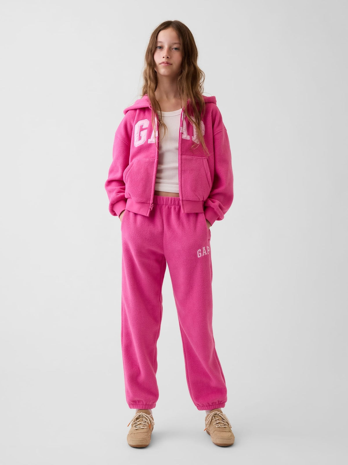 Pembe Relaxed Logo Jogger Eşofman Altı