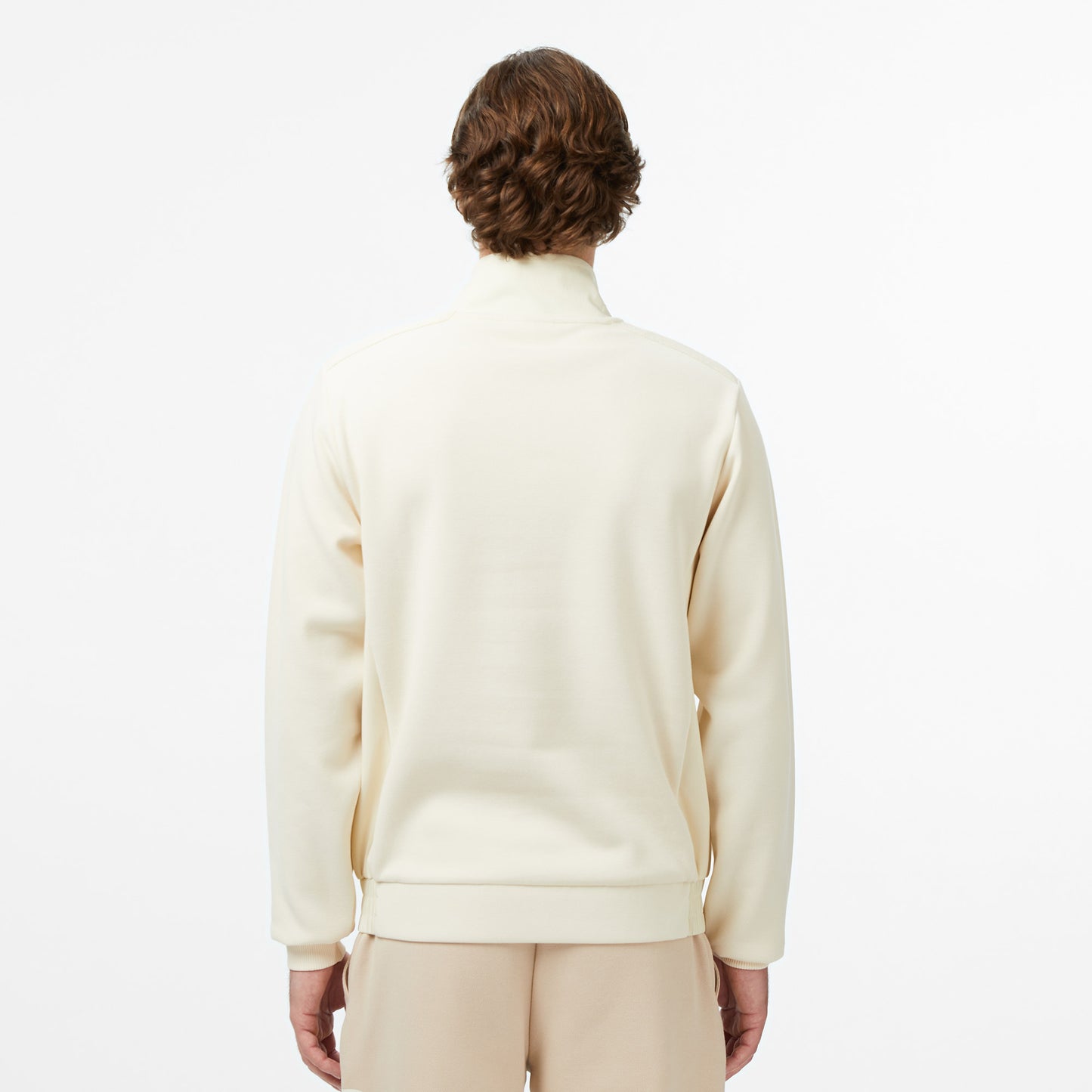 Lacoste Erkek Classic Fit Yarım Fermuarlı Bej Sweatshirt