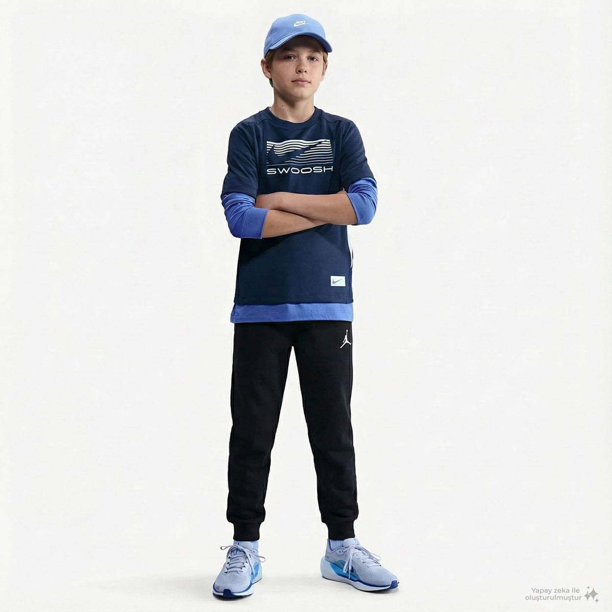 Jordan Brooklyn Flight Dri Fit Çocuk Siyah Eşofman Altı