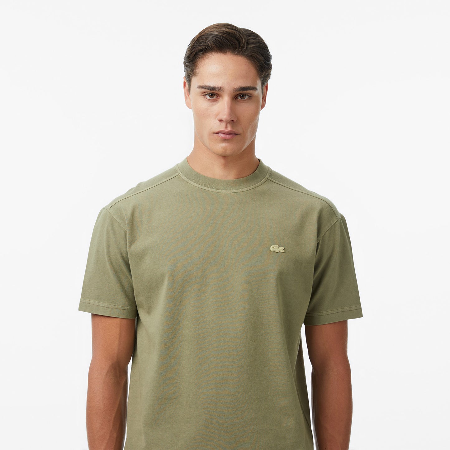 Lacoste Erkek Relaxed Fit Bisiklet Yaka Haki T-shirt