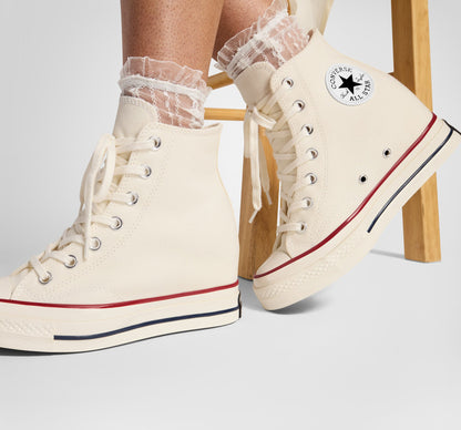 Converse Chuck 70 Wedge Unisex Krem Platform Sneaker