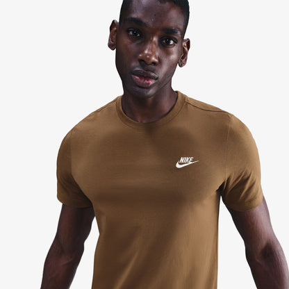 Nike Sportswear Club Erkek Kahverengi T-shirt