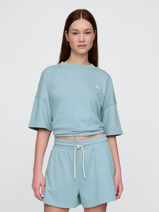 Açık Mavi Vintagesoft Gap Logo Bungee Sweatshirt