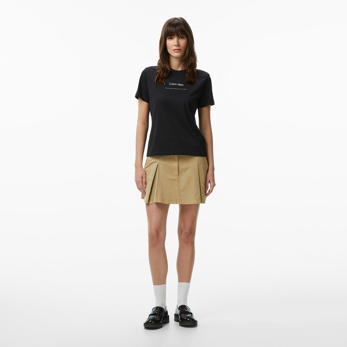 Calvin Klein Multi Logo Classic Kadın Siyah T-shirt