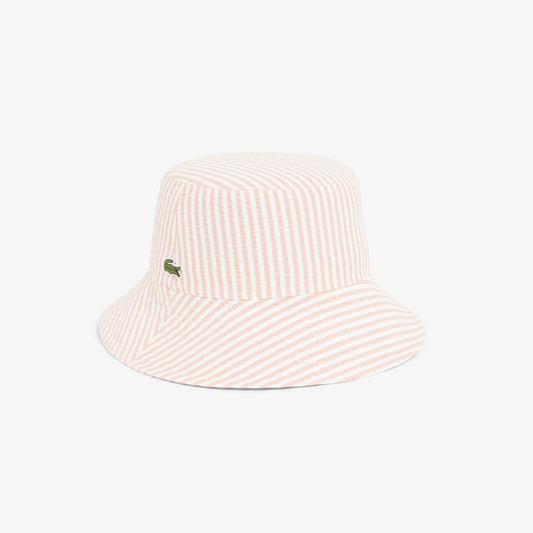 Lacoste Çizgili Kadın Pembe Şapka