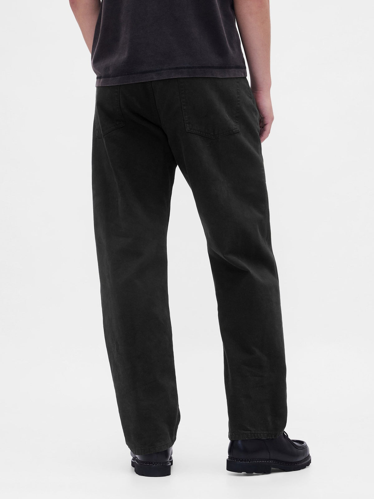 Siyah Relaxed Straight Jean Pantolon
