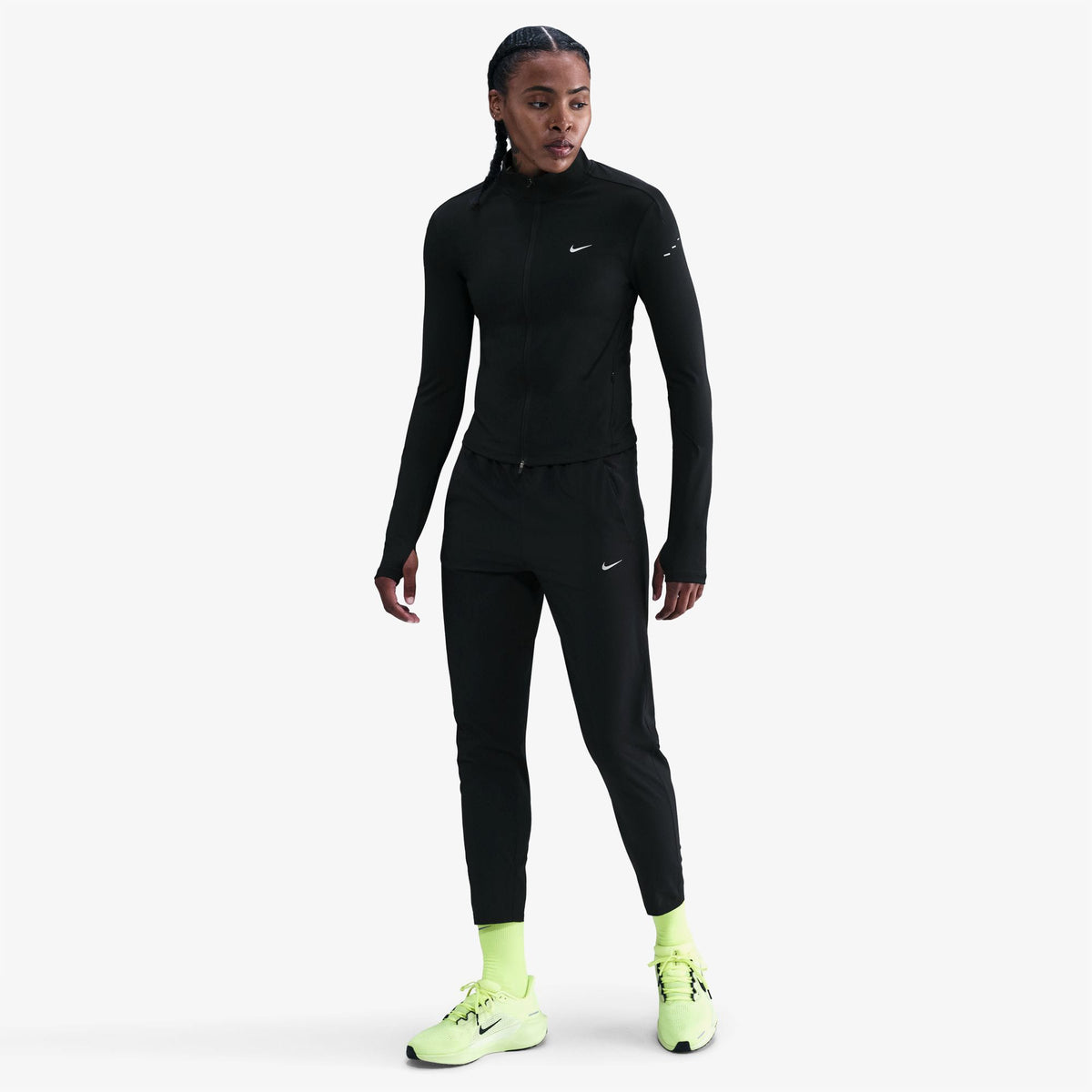 Nike Tempo Dri-fit Mid Rise 7/8 Kadın Siyah Koşu Eşofman Altı