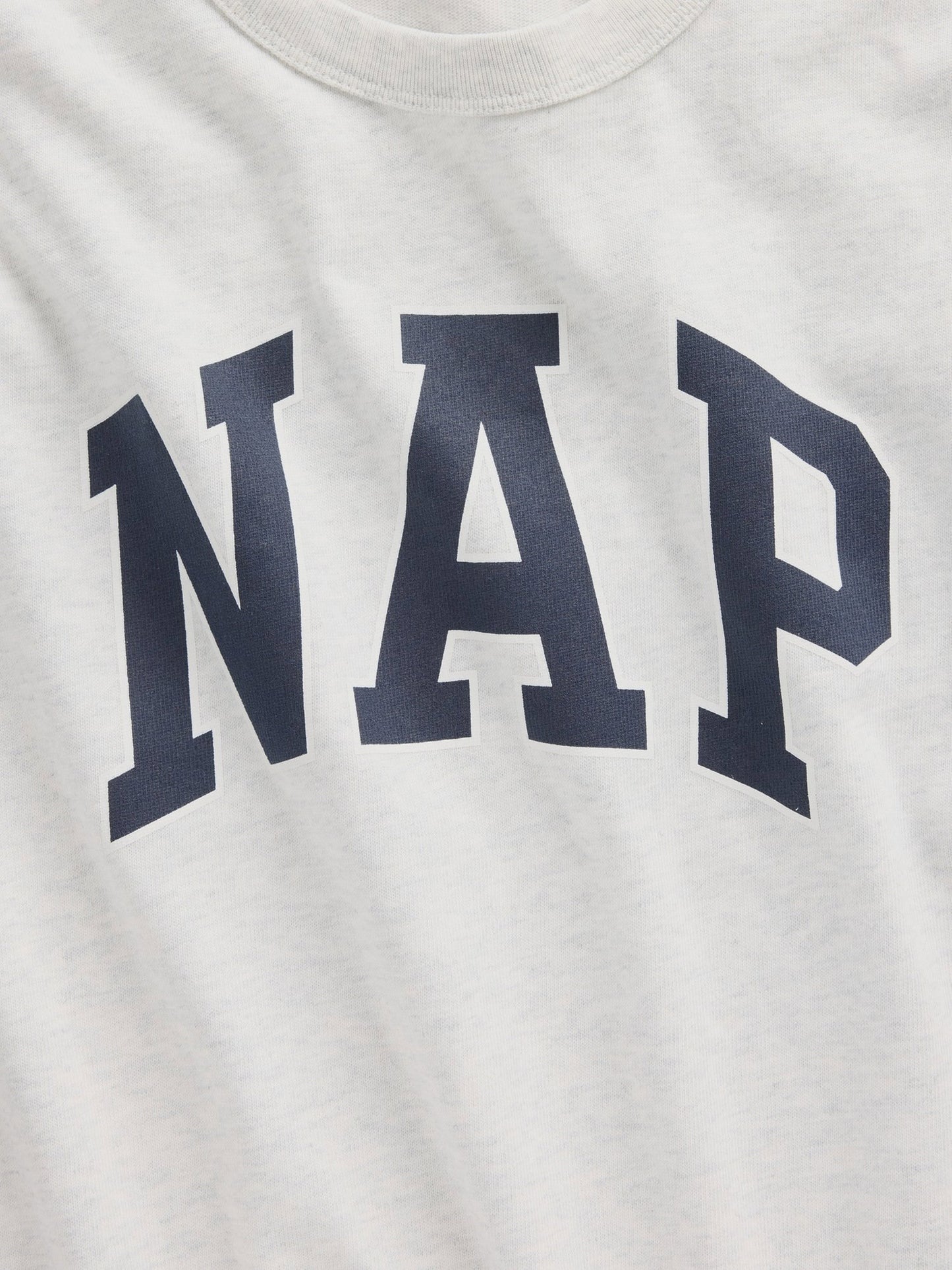 Açık Gri Nap Logo Oversized Pijama Üstü