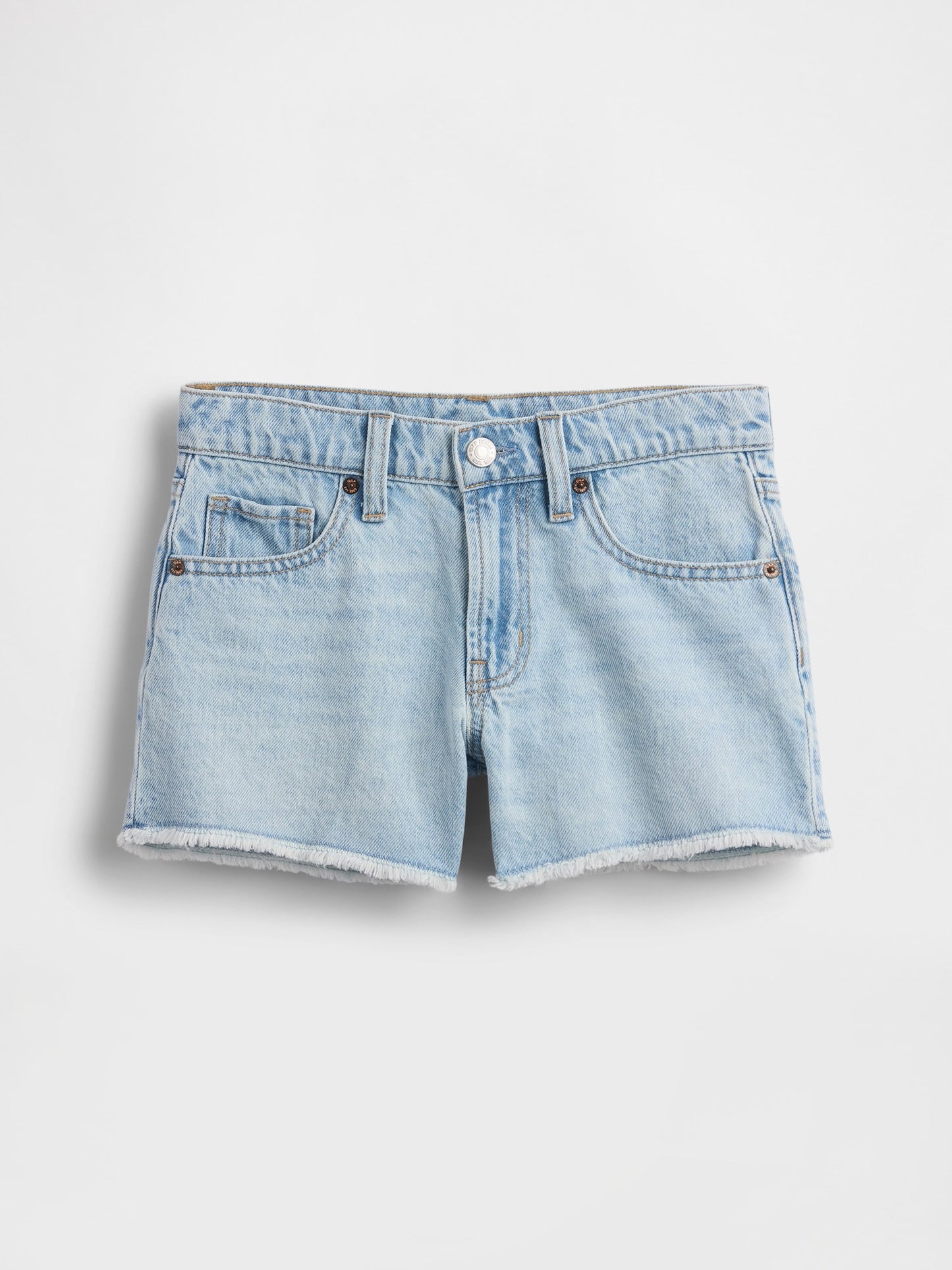 Açık Mavi Low Rise Stride Denim Şort