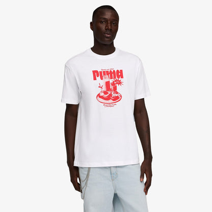 Puma Graphic Erkek Beyaz T-shirt