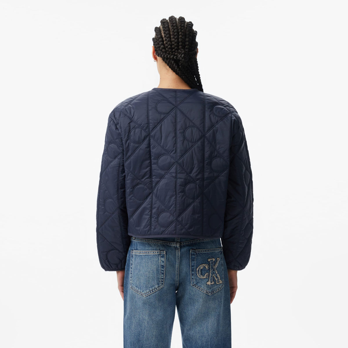 Calvin Klein Lighweight Quilted Liner Kadın Mavi Ceket