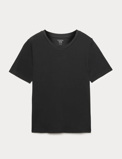 Saf Pamuklu Kısa Kollu T-shirt