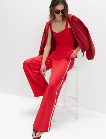 Keten Karışımlı Detaylı Pantolon