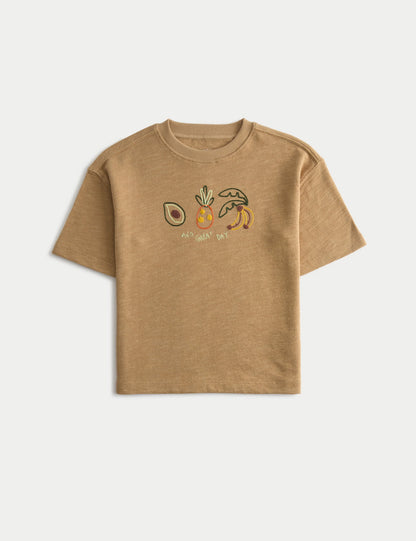 Desenli Pamuklu T-shirt