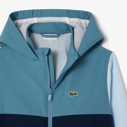 Lacoste Çocuk Kapüşonlu Renk Bloklu Lacivert Ceket