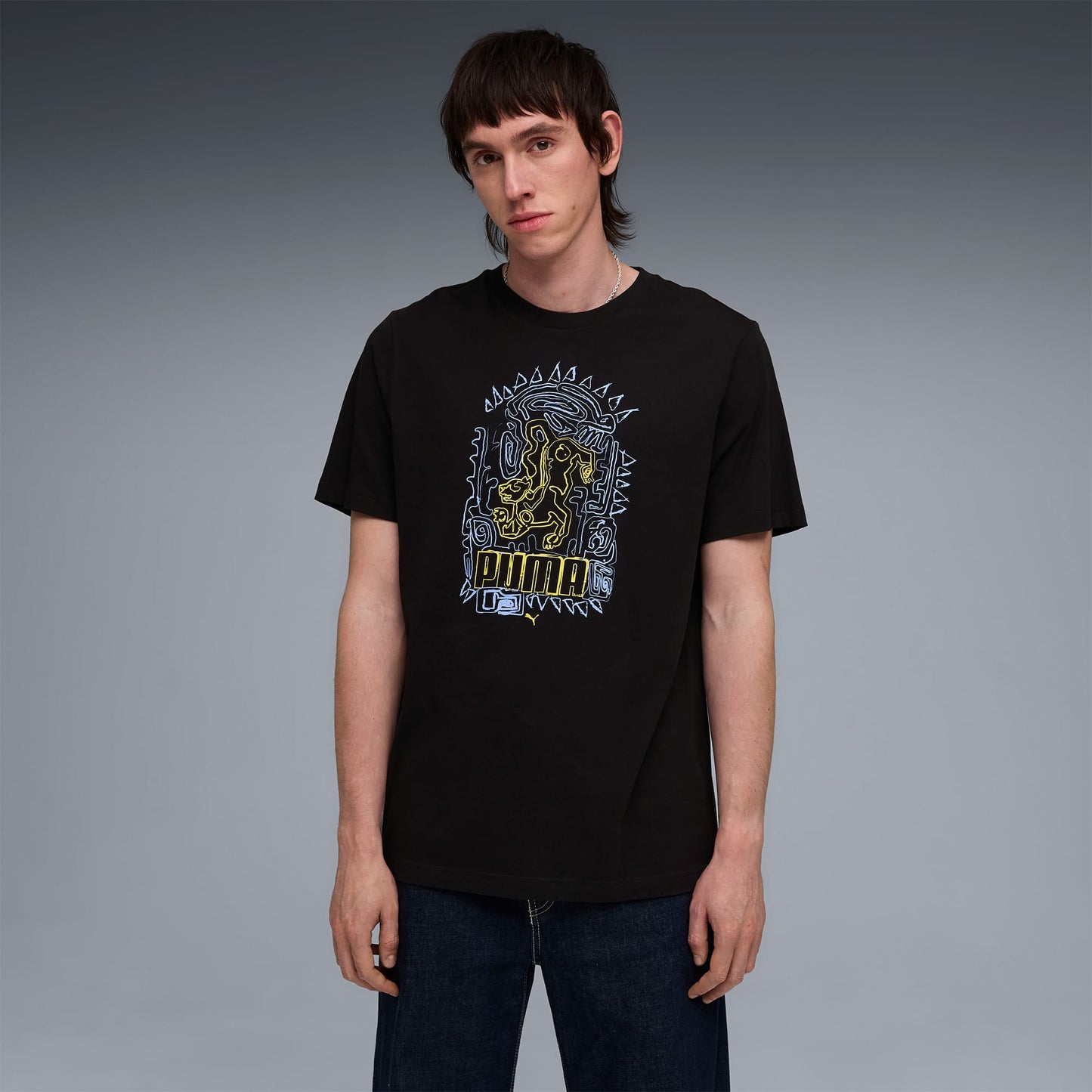 Puma Graphic Erkek Siyah T-shirt